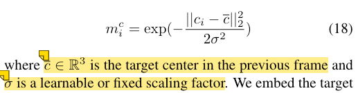 Gaussian proposal-wise mask